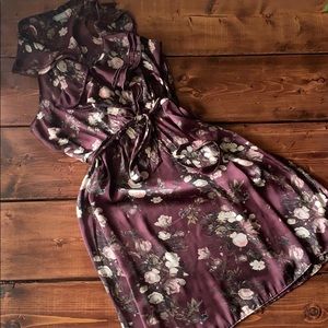 Converse One Star purple floral dress